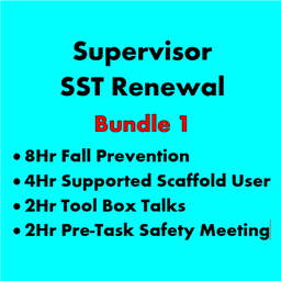 Program: 2024 - 16-HOUR SUPERVISOR SST RENEWAL BUNDLE 1 - FALL PREVENTION/SCAFFOLD/TOOL BOX/PRE-TASK SAFETY image